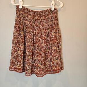 Max Studio Multicolor Floral A-Line Skirt